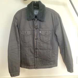 Levi’s Sherpa Jean Trucker Jacket - Washed Black